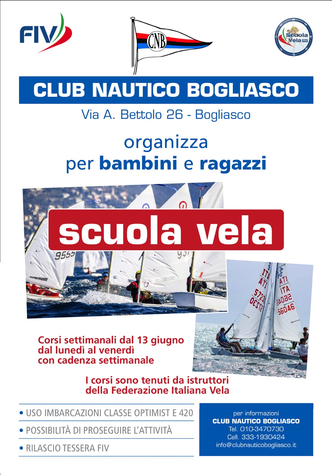 Scuola Vela 2022 - Club Nautico Bogliasco
